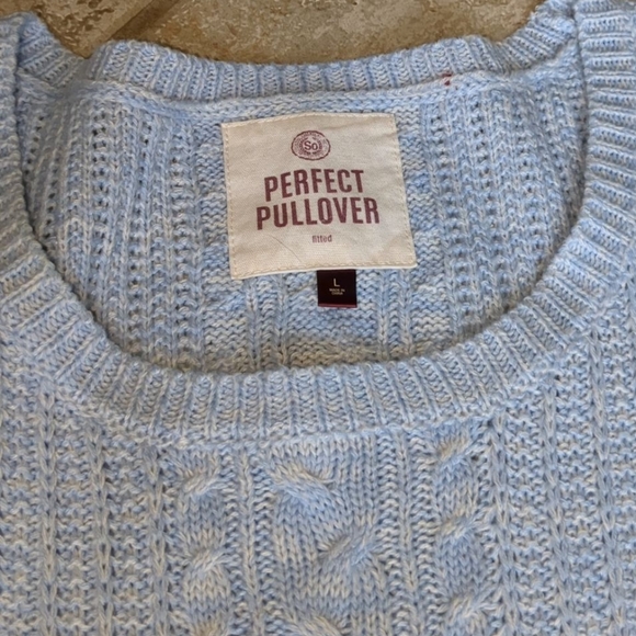 Light Blue Knit Sweater - Picture 2 of 2
